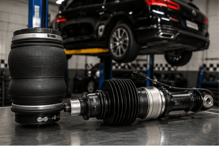 Suspensão pneumática (BMW, Mercedes, Audi, Land Rover, Porsche): sintomas de falha e manutenção