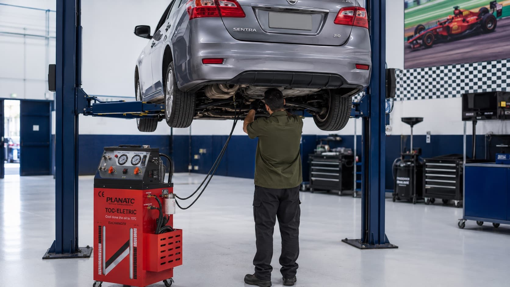 Troca de Óleo de Câmbio sendo realizado na Nacional Auto Center em Brasília